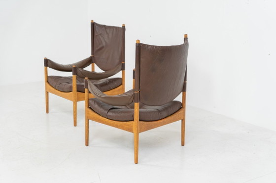 Image 1 of Pair of “Modus” armchairs by Kristian Vedel for Søren Willadsen (Denmark, 1960s).