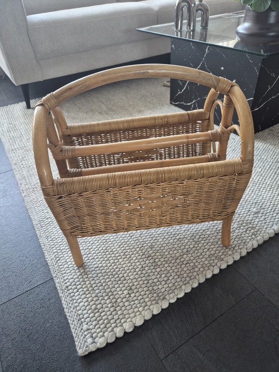 Image 1 of Rattan magazine rack/lecture basket