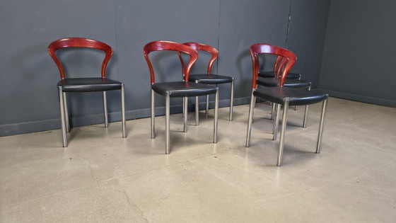 Image 1 of Sedie Lotus vintage di Hartmut Lohmeyer per Kusch & Co., anni '70, set di 6