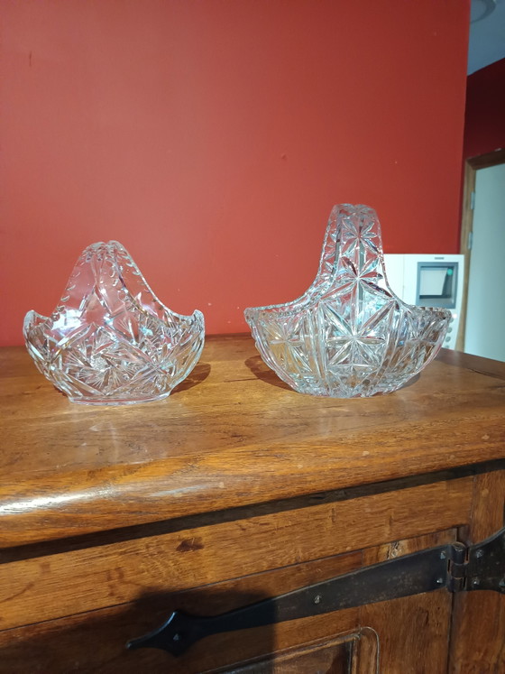 Set di 2 cestini vintage in cristallo tagliato. – Oggetti decorativi, Crystal (photo 9 of 9)