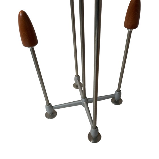 Image 1 of Postmodern Design - Dressboy / Valet Stand - Frans de la Haye voor Auping - Model Auronde - Inclusief Glasplaat