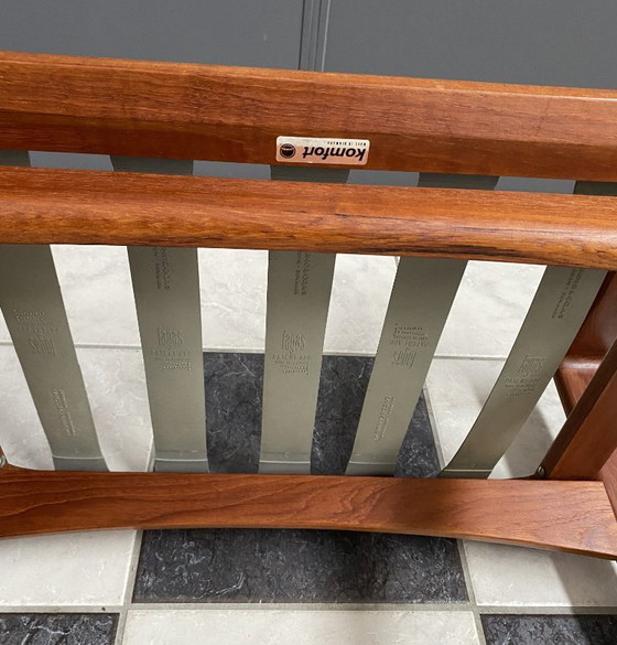 Image 1 of Sedia danese in teak di Arne Wahl Iversen per Komfort Denmark con poggiapiedi, anni '60