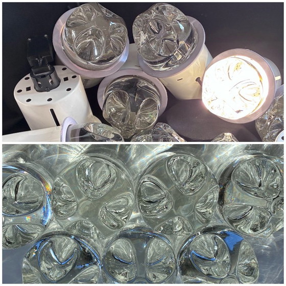 RAAK R-133.00 – 7 vintage inbouwspotjes + 1 voor restauratie – Glass (photo 4 of 5)