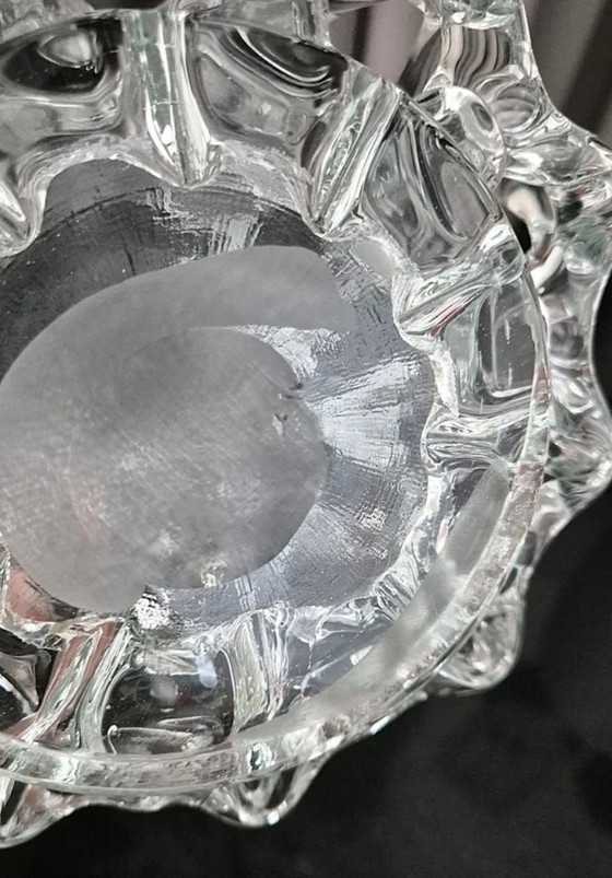 Image 1 of Murano-Glasvase aus der Mitte des 20. Jahrhunderts – Gittermuster aus Kristallglas im Art-déco-Stil