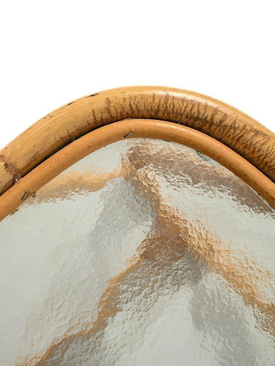 Image 1 of Mesa de centro de bambú con vidrio esmerilado