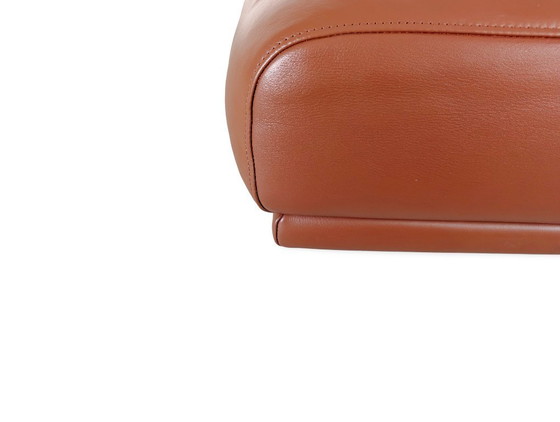 Image 1 of Pouf originale Rolf Benz in pelle marrone, poggiapiedi di design.