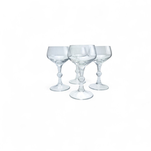 4 x Rosenthal wine glass goblet 1950/60 crystal glass