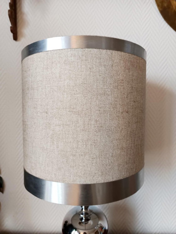 Image 1 of Chrome lamp in the style of Philippe Barbier, 1970