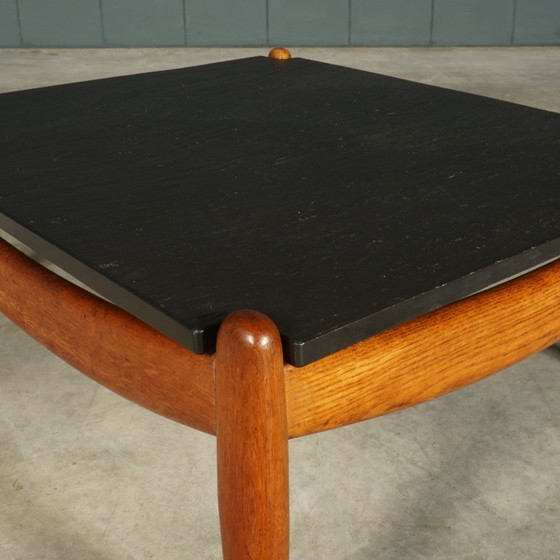 Vintage Oak Coffee Table – Carl Straub – 1960s – Wood, Ceramic (photo 7 of 11)