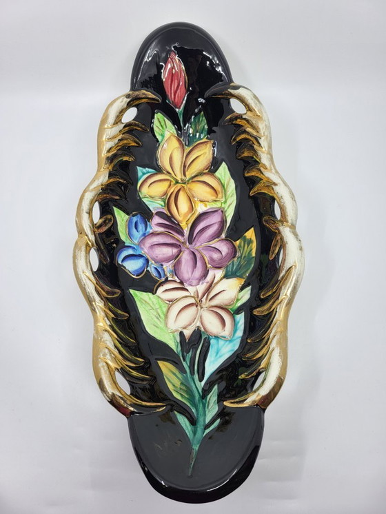 Image 1 of Tazza in ceramica di Vallauris, dorata con oro zecchino, Francia, Costa Azzurra, 1950