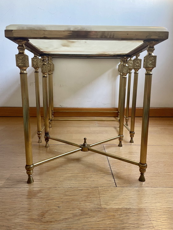 Image 1 of Vintage neoclassicistische set bijzettafels