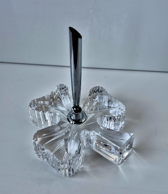Image 1 of Waterford Kristallen Penhouder Penhouder Klaver Kristalglas