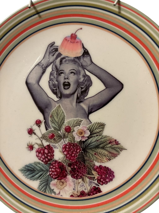 Vintage Wandbord Marilyn Framboos Set