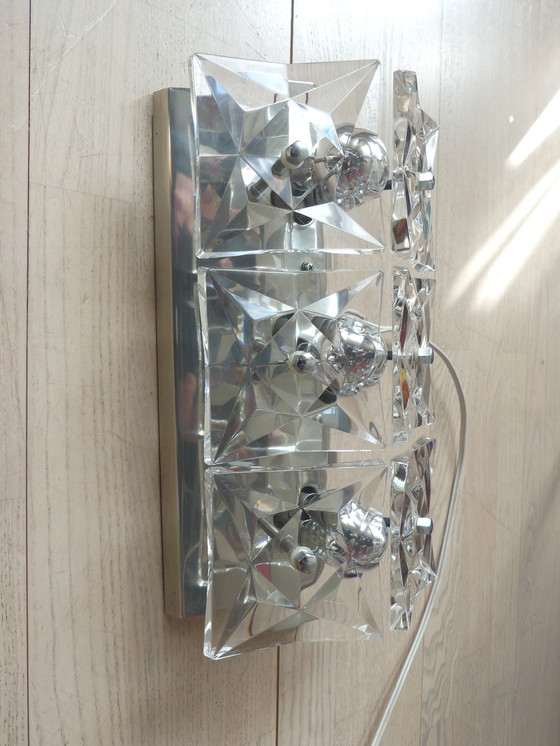 Image 1 of Lámpara de pared Kinkeldey Space Age con 6 cristales UK1aEb