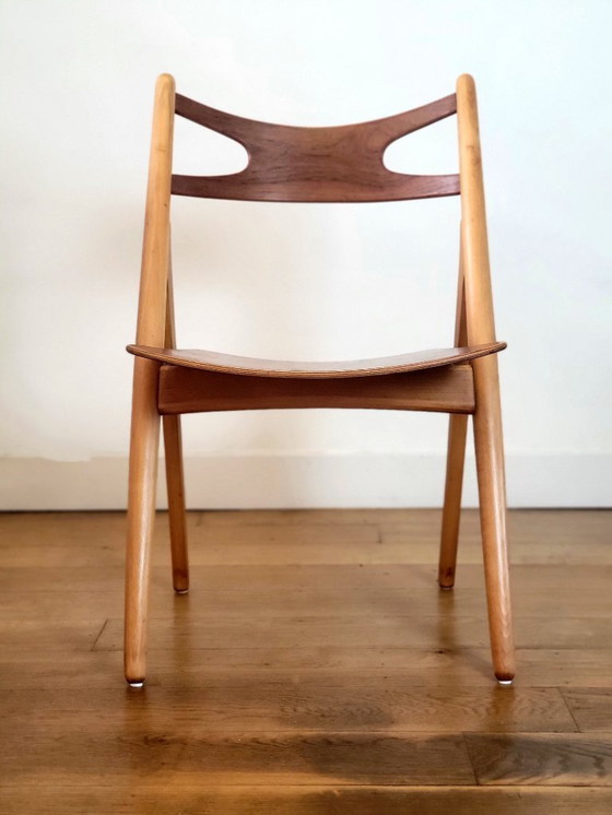 Image 1 of 5 sedie Sawbuck CH29 di Hans J. Wegner per Carl Hansen & Søn