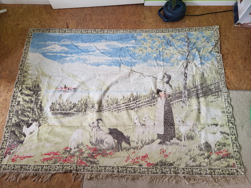 Vintage gobelin wandkleed 