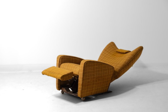 Wingback vintage reclining chair, 1960s – Armchairs, Textile (photo 2 of 9)