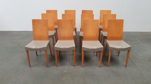12 chaises Miss Trip, design Philippe Starck Kartell, 1996, Italie