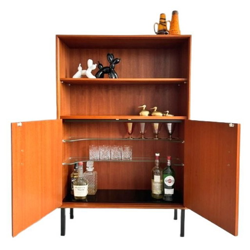 Vintage Teak-Buffetschrank aus der Mitte des 20. Jahrhunderts, dänisches Design, Barschrank aus den 1960er Jahren