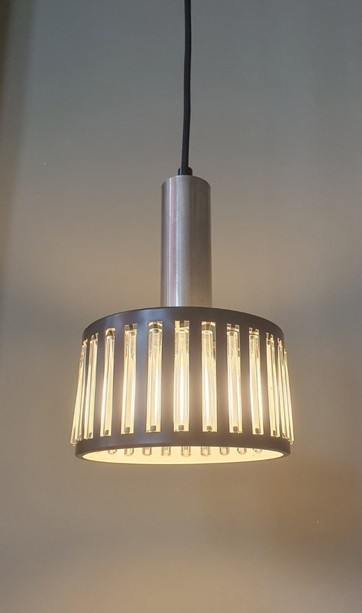 Lampada a sospensione vintage in stile Space Age di Schmahl & Schulz, design tedesco di metà secolo.