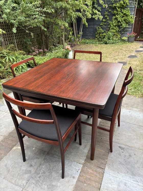 Arne Vodder 4 Sedie da pranzo in palissandro 430 per Sibast – Pelle, Legno (photo 8 of 9)