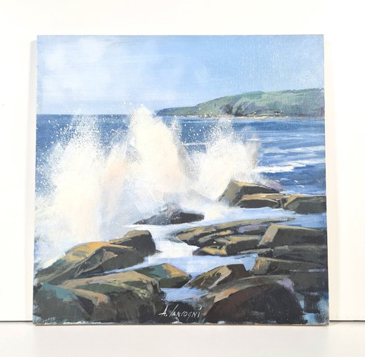 Agostino CANCOGNI - Falaise - Peinture de l'artiste