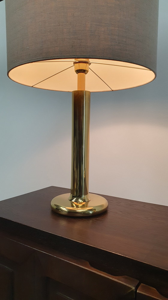 Image 1 of 2x messing tafellamp Baulmann Leuchten, Duitsland jaren 80