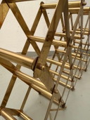 Vintage brass wine rack 