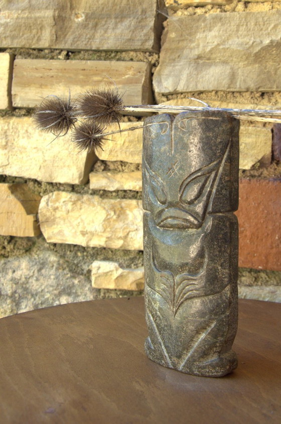 Anthropomorphic carved hardstone Chinese calligraphy brush holder, 9x20cm – Decorative Objects (photo 6 of 6)