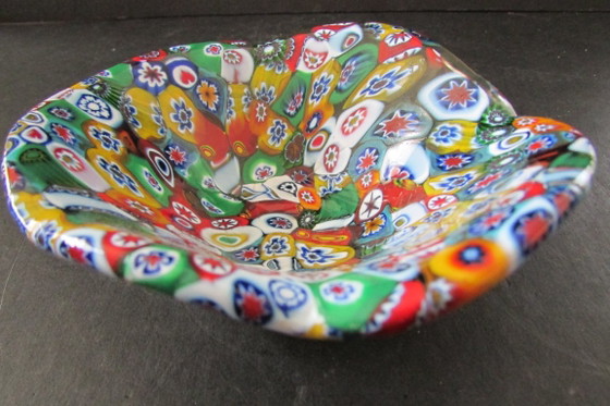 Murano Glass millefiori schaal, Multi Color. Gesigneerd, Schalen, Meerdere kleuren, Italian Design (foto 3 van 7)