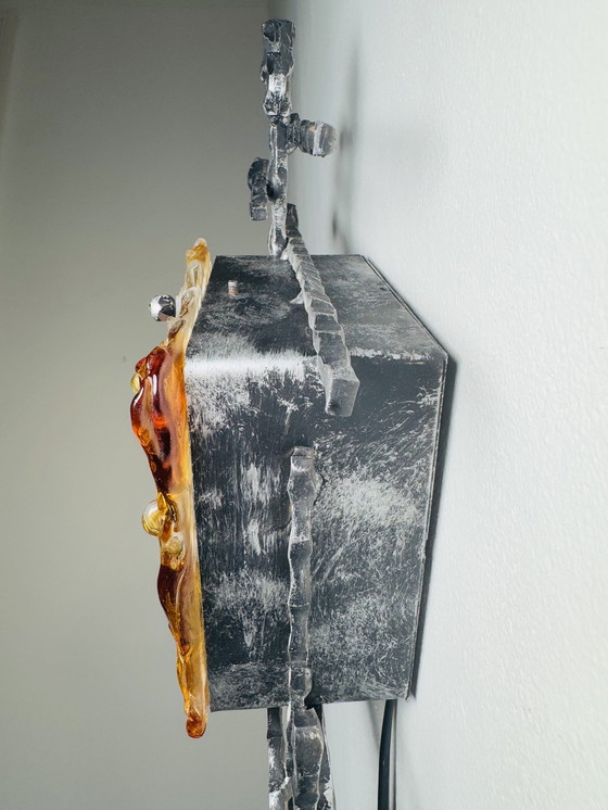 Image 1 of BRUTALIST WALL LAMPS ATTRIBUTED TO TOM AHLSTRÖM AND HANS EHRLICH FOR A + E LEUCHTE, SWEDEN CIRCA 1960s