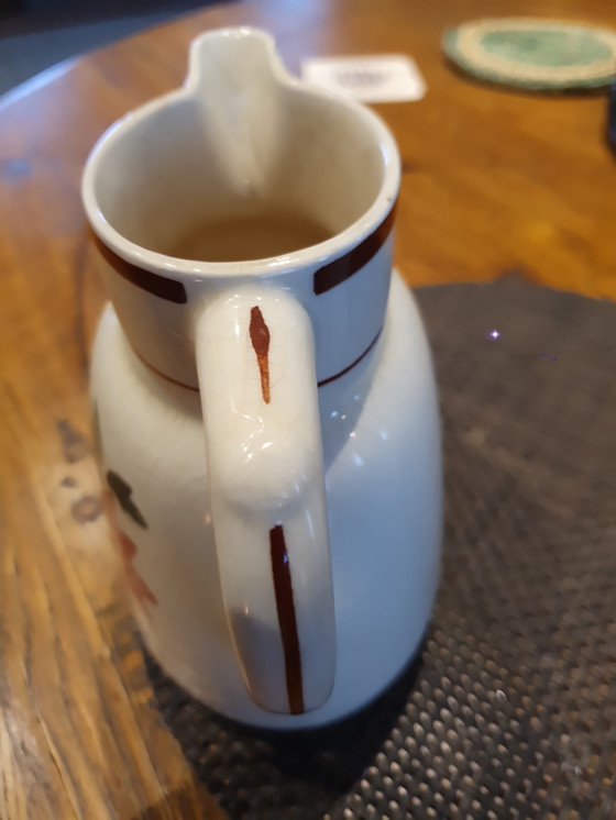 Image 1 of Pichet  vintage céramique  craquelé H B C M france