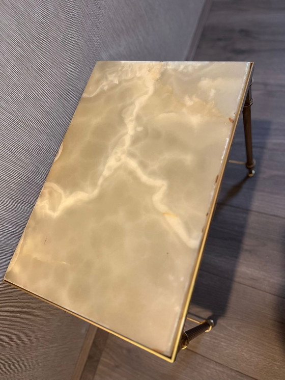 Image 1 of Salontafel Messing Onyx