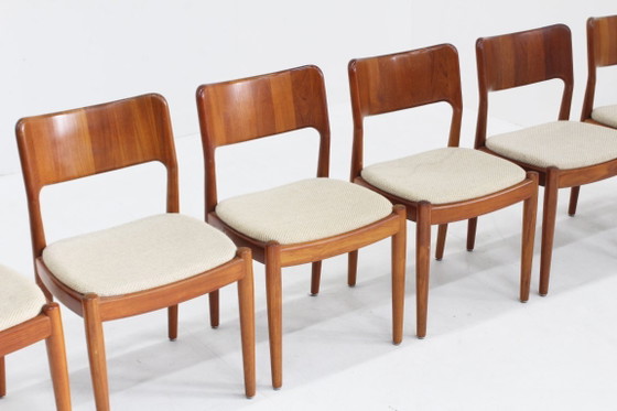 Image 1 of Chaises de salle à manger vintage danoises en teck, par Glostrup, lot de 6