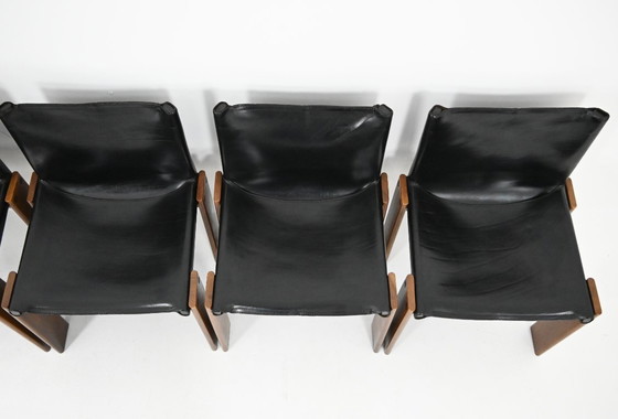 Image 1 of Sillas de comedor Monk de Afra y Tobia Scarpa para Molteni, década de 1970, juego de 6