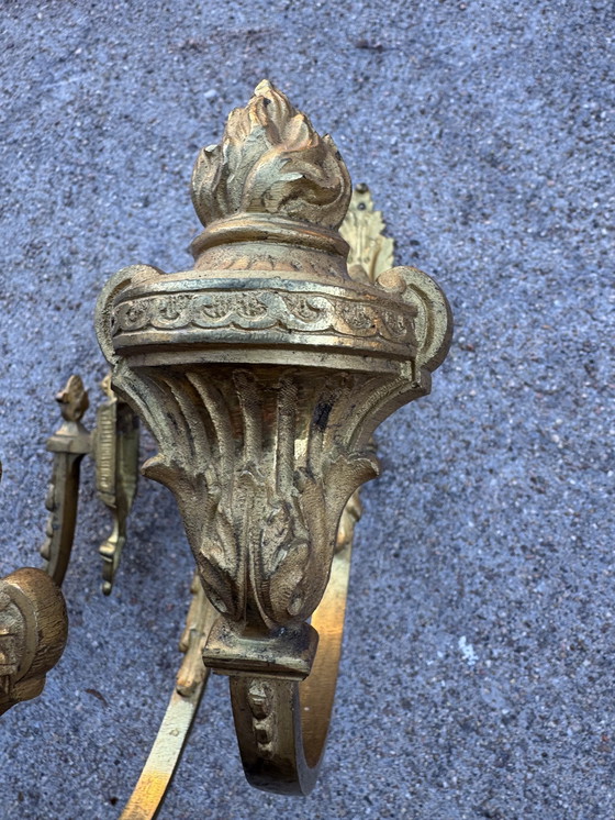 Image 1 of Louis XVI vergoldete Bronze-Raffhalter