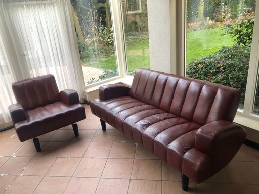 Leolux Wizard 3-seater sofa + chair – Hugo de Ruiter, retro design / fixer upper