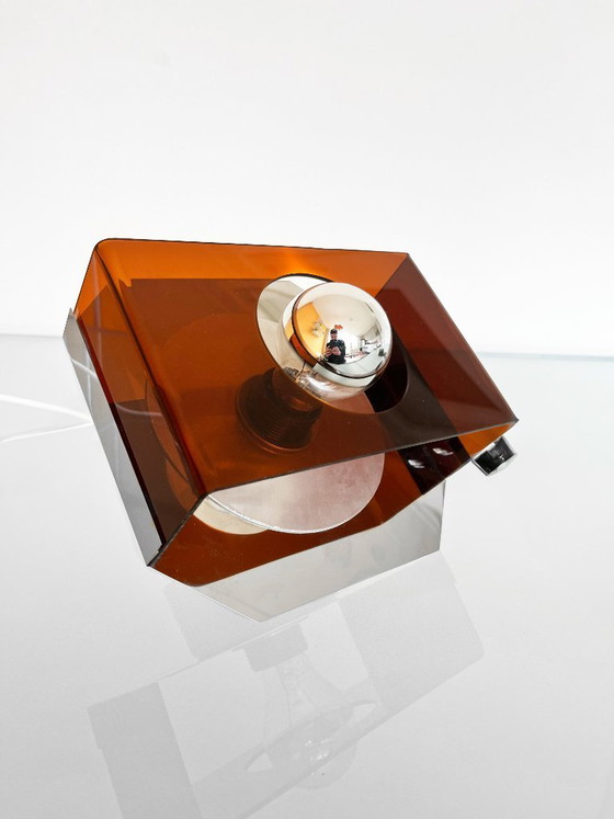 Image 1 of Vintage Dijkstra Space Age Plexiglas Wall Lamp