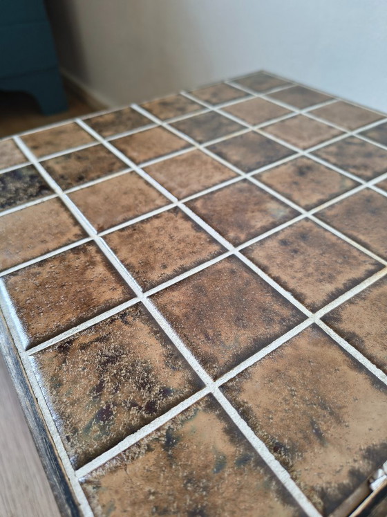 Vintage Tile Table / Plant Table – Mid-Century – Metal (photo 2 of 5)
