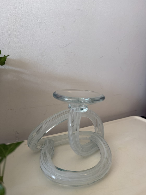 Bougeoir en verre de Murano à motif nœud infini pour bougie chauffe-plat – Objets déco, Murano Glass (photo 3 of 9)
