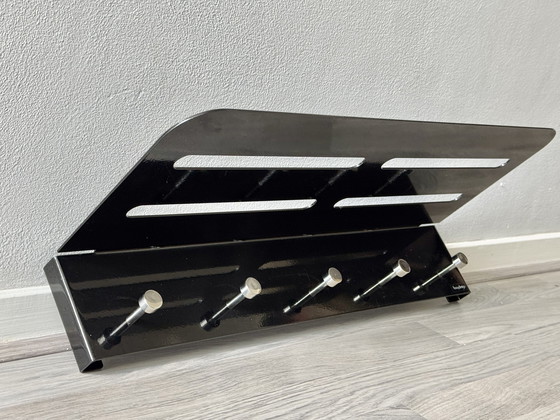 Image 1 of Bony Design Edelstahl-Garderobenständer mit 5 Haken, Knöpfen und Hutablage