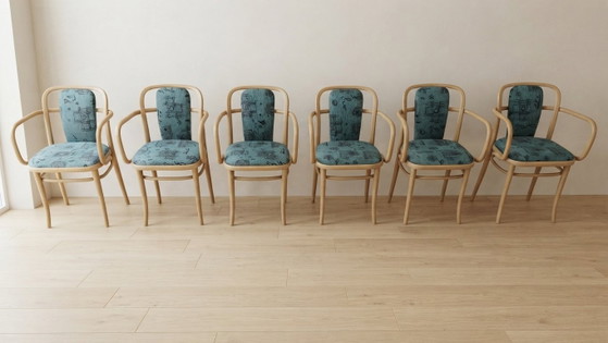 Set aus 6 Sessel A 811 von Josef Hoffmann für TON, Bugholz Buche, Tschechoslowakei, 55 × 50 × 80 Cm – Other (photo 3 of 8)