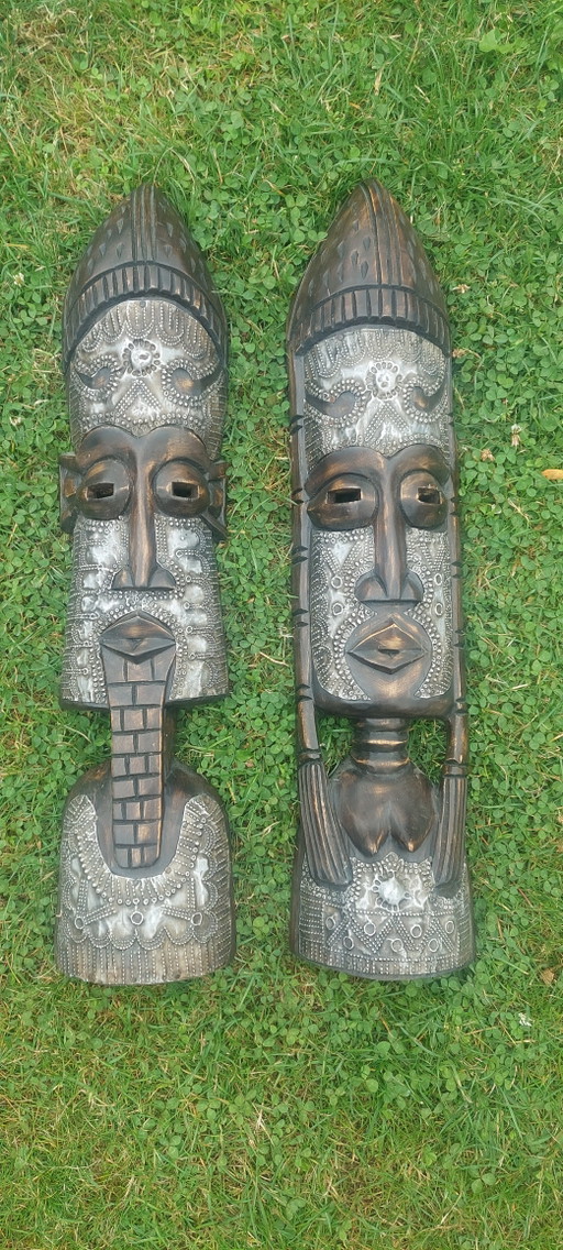 Estatuas africanas de Ghana – beeldhouwkunst, Metal, Wood