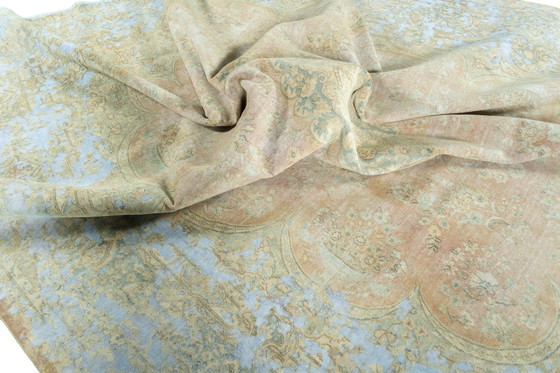Image 1 of Handgeknoopt Vintage Royal vloerkleed - 379 x 304 cm - Fijne pastelkleuren