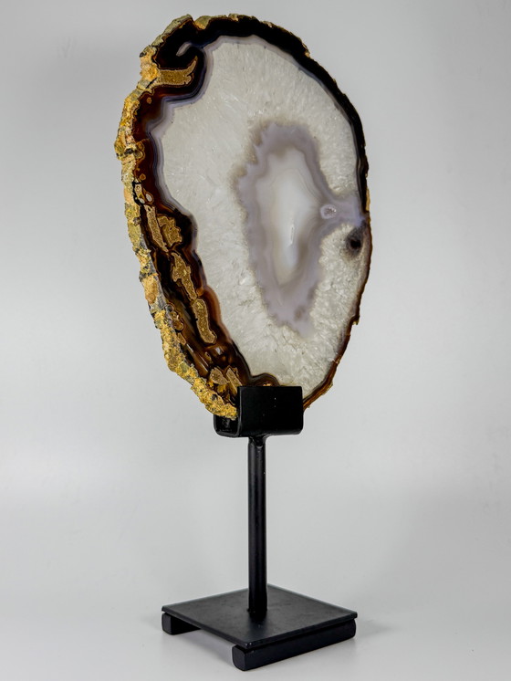 Image 1 of Exclusief - luxe agaat schijf op standaard 