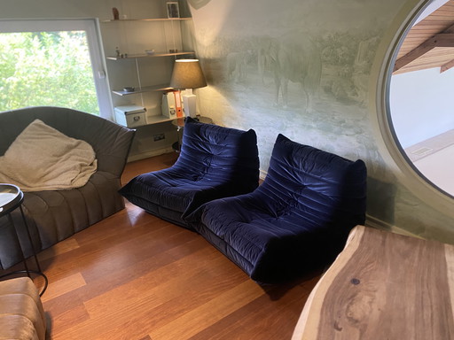 2 togo - 1-zits fauteuils - marineblauw