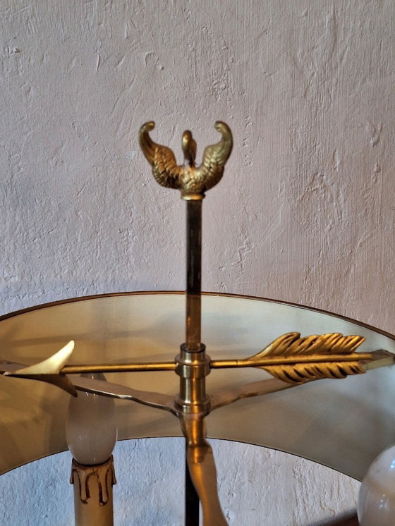 Image 1 of Lampe de table en laiton Maison Lucien Gau, style français milieu du siècle
