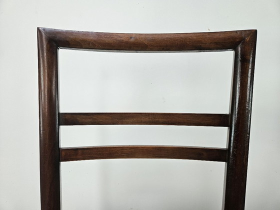 Art Deco eetkamerstoelen van walnoothout en stof, 1940 – Wood, Klassiek (photo 6 of 13)