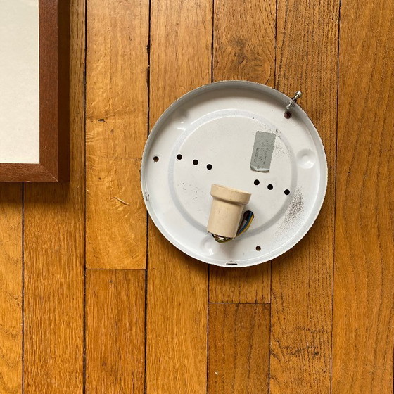 Image 1 of Lampada da parete/soffitto vintage in vetro trasparente rotondo