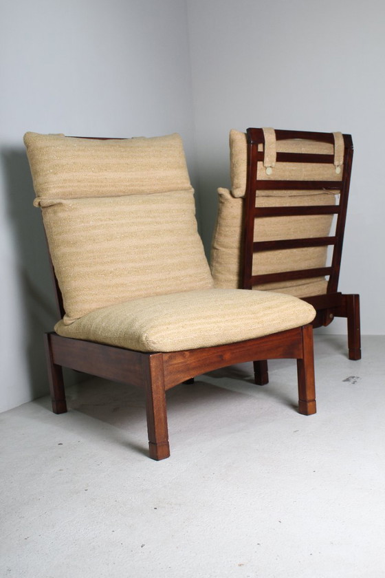 Image 1 of Vintage armchair + side table set from 1975